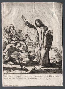 Die Wunder Jesu Christi: Christus befreit den Besessenen von Claude Vignon