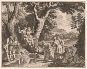 Ein Spiel von Boule, Platte 9 aus Pastorales