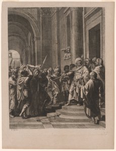 Jesus in das Narrengewand gehüllt, Platte 12 aus Die Passion Christi