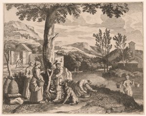Die Imkerei, Gartenbau und Baumveredelung, Platte 2 aus Pastorales von Claudine Bouzonnet Stella