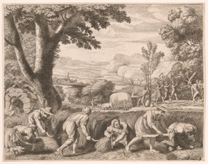 Die Ernte, Platte 8 aus Pastorales von Claudine Bouzonnet Stella