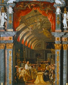 Anbetung der Sagrada Forma durch Carlos II., König von Spanien von Claudio Coello