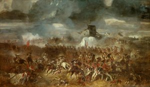 Ansicht der Schlacht von Waterloo am 18.06.1815 von Clément Auguste Andrieux