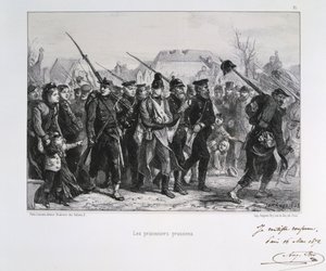 Deutsch-Französischer Krieg 1870-1871: Preußische Kriegsgefangene. Aus einer Serie von Lithografien von Clément Auguste Andrieux über die Nationalgarden. von Clément Auguste Andrieux