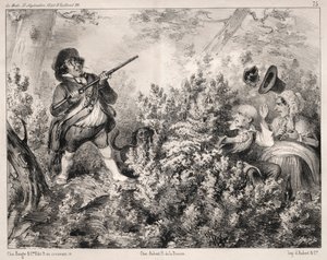 Actualités: Die Eröffnung der Jagd, 1840 von Clémente Pruche