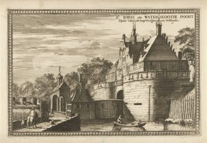 Ansicht des Waterslootse Tores in Delft von Coenraet Decker (attributed to)