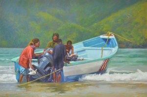 Roter Fisch von Colin Bootman