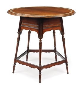 Viktorianischer runder Tisch, ca. 1870 von Collinson and Lock