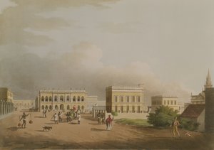 Das Alte Gerichtsgebäude, Kalkutta, Tafel 17 aus Vierundzwanzig Ansichten in Hindostan, graviert von Harradon, veröffentlicht von Edward Orme (1774-ca.1820) 1805