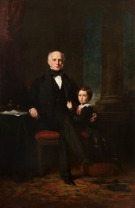 William Forbes von Castleton und sein Sohn William, um 1855 von Colvin Smith