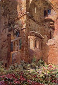 Sacro Speco mit Roseto, Apsis der untersten Kapelle, Subiaco von Commendator Formilli