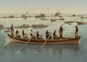 Bootsmänner, Jaffa, Israel, ca. 1890-1906 von Company Photoglob