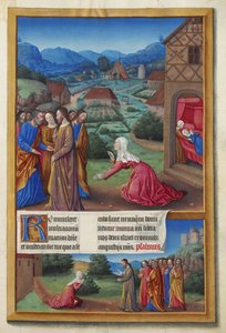 Les Très Riches Heures des Herzogs von Berry, Folio 164r - Die kanaanäische Frau von Condé Museum