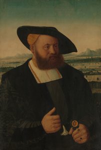 Porträt eines Mannes mit einem Mohrenkopf auf seinem Siegelring