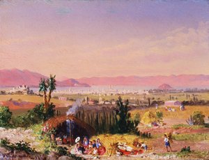 Ein Blick auf Mexiko-Stadt mit einem Lager von Conrad Wise Chapman