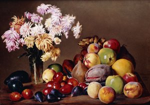 Stillleben mit Früchten und Blumen, 1908 von Conrad Wise Chapman