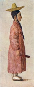 Ein koreanischer Jungenbräutigam mit seinem eigenartigen Hut von Constance J.D. Coulson