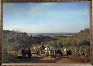 Ernte an den Ufern der Seine in Suresnes Gemälde von Constant Troyon (1810-1865) 19. Jahrhundert Paris, Musée d