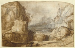 Gebirgige Landschaft von Constantin Daniel van Renesse