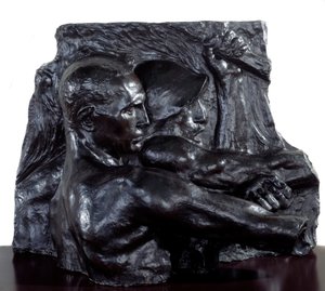 Sozialer Realismus: „Industrie“. Bronzeskulptur von Constantin Emile Meunier, 1896 von Constantin Emile Meunier