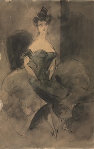 In Erwartung, 1800er von Constantin Guys