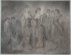 Innenszene eines öffentlichen Hauses, Frauen und Männer, um 1875 von Constantin Guys