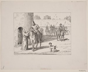 Illustration zu Svend Grundtvig, "Marsk Stig: Dansk Folkevise Fra 13de Aarhundrede", 1861 von Constantin Hansen