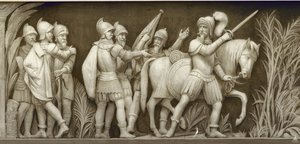 Pizarro geht nach Peru, das Fries in der Rotunde des Kapitols der Vereinigten Staaten, 1860-1873