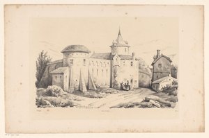 Festung im Dorf von Constantinus Cornelis Huysmans