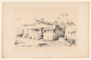 Häuser und Turm (Die Landschaft) von Constantinus Cornelis Huysmans