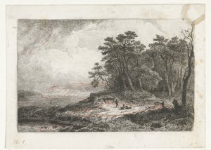 Landschaft mit Hirte von Constantinus Cornelis Huysmans