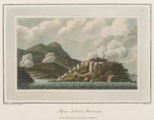 Taubeninsel in Martinique. Lithographie von Reverend Cooper Willyams (1762-1816) von Cooper (after) Willyams