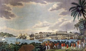 Nordostansicht von Fort Louis, Martinique, graviert von Samuel Alken (1750-1815) 1796