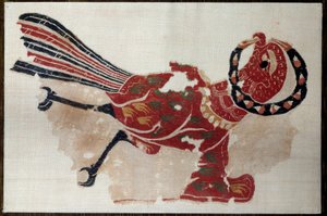 Fragment eines Woll- und Leinenbehangs: Vogel (Adler?) 5. Jahrhundert n. Chr. Aus Ägypten. Paris, Louvre Museum von Coptic