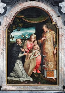 Jungfrau und Kind zwischen St. Vinzenz Ferrier und St. Vinzenz von Zaragoza