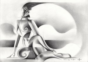 Abstrakter geometrischer Akt von Corné Akkers