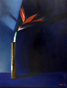 Dramatischer blauer Paradiesvogel von Corné Akkers