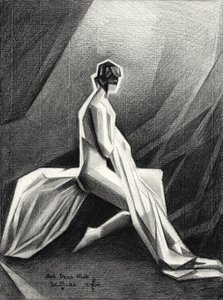 Verhüllte Art-Deco-Figur