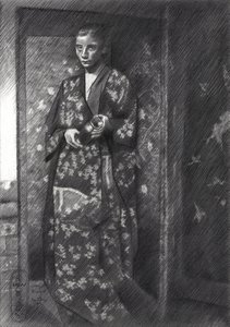 Elegante japanische Kimono-Frau