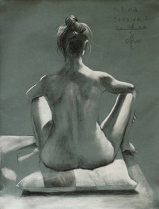 Eleganter sitzender Akt