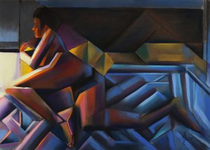 Geometrische Frau Reflektiert von Corné Akkers