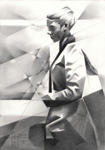 Modernes Geometrisches Porträt