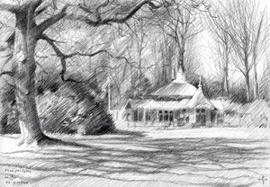 Parkpavillon Skizze von Corné Akkers