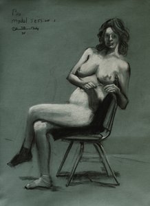 Nachdenkliche Sitzende Figur von Corné Akkers