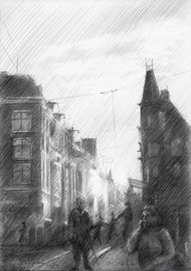 Städtische Straßenskizze von Corné Akkers