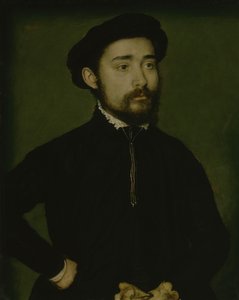 Porträt eines Mannes mit Handschuh von Corneille de Lyon