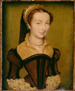 Porträt von Louise de Halluin, Dame de Cipierre, um 1555