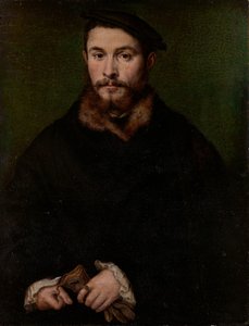 Porträt eines Mannes mit Handschuhen, ca. 1535