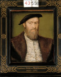 Porträt des Connetable Anne Duc de Montmorency. Flämisches Gemälde von Corneille De Lyon von Corneille de la  Haye