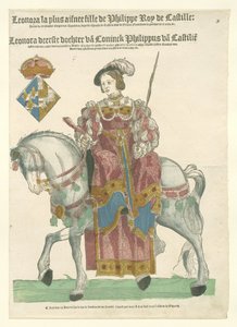 Porträt von Eleonora von Frankreich zu Pferd